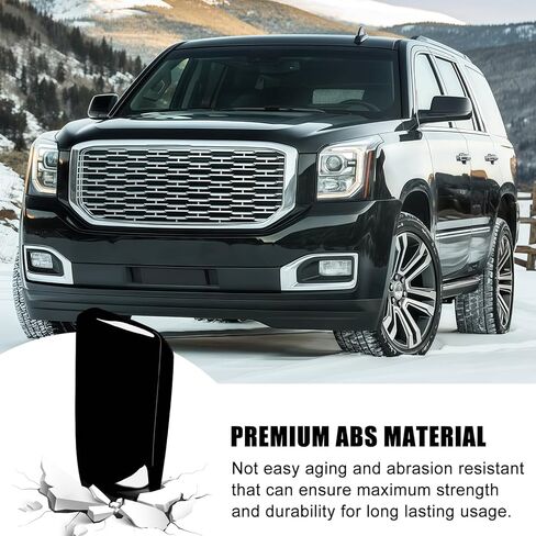 Black Driver Side Mirror Cover Caps for 2015 2016 2017 2018 2019 2020 Chevy Tahoe Suburban GMC Yukon/Yukon XL, Directly Replace Style, Not Sticker in Saudi Arabia