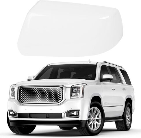 Black Driver Side Mirror Cover Caps for 2015 2016 2017 2018 2019 2020 Chevy Tahoe Suburban GMC Yukon/Yukon XL, Directly Replace Style, Not Sticker in Kuwait