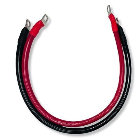 567ITG 2 AWG 2 ft Battery Cable with 3/8" Lugs – Low-Loss 12V/24V Cable for Cutoff/Isolator/Bus Bar – Trucks, Boats, RV, Solar Battery Bank & Backup in Saudi Arabia