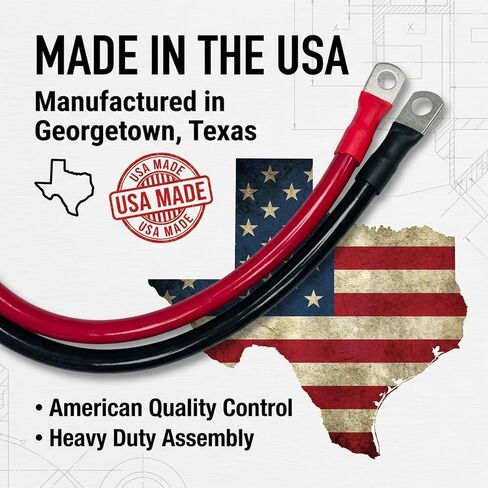 567ITG 2 AWG 2 ft Battery Cable with 3/8" Lugs – Low-Loss 12V/24V Cable for Cutoff/Isolator/Bus Bar – Trucks, Boats, RV, Solar Battery Bank & Backup in Saudi Arabia