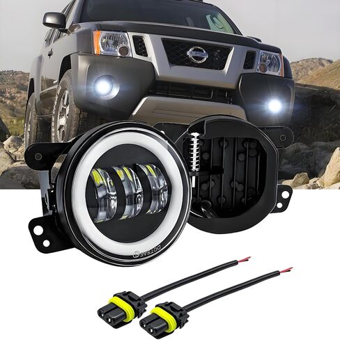 Fog Light Assembly Compatible for 2001 2002 2003 2004 Nissan Frontier Xterra Fog Lights, Front Bumper Light, Driving Offroad Fog Lamps w/DRL & Amber Turn Signal Lights, 2-Pack in Kuwait