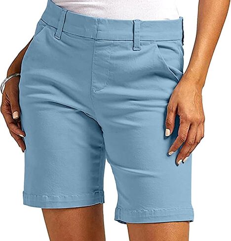 Women's Hiking Golf Shorts Quick Dry Stretch Casual Work Shorts with Pockets Walking Travel Summer Short Pants in Saudi Arabia