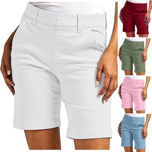 Women's Hiking Golf Shorts Quick Dry Stretch Casual Work Shorts with Pockets Walking Travel Summer Short Pants in Saudi Arabia