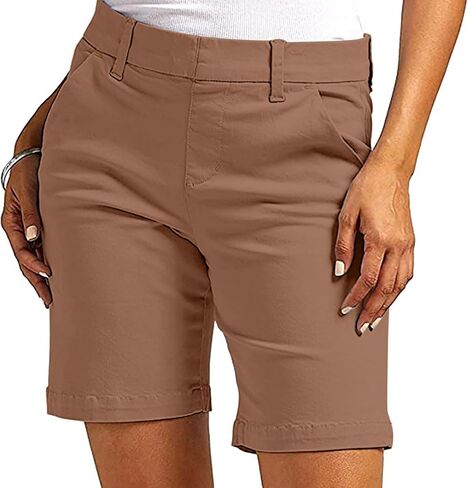 Women's Hiking Golf Shorts Quick Dry Stretch Casual Work Shorts with Pockets Walking Travel Summer Short Pants in Saudi Arabia