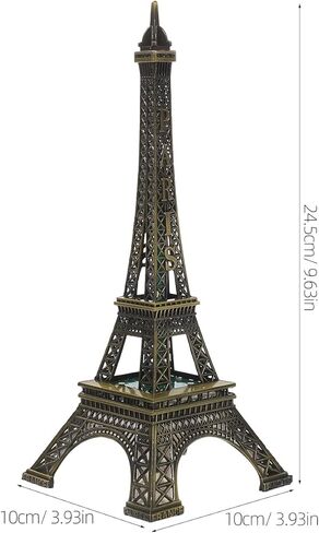 Cabilock Eiffel Tower Statue, 9.6 Inch Metal Eiffel Tower Decor, LED Light Up Eiffel Tower Lamp Tabletop Ornament, Collectible French Figurine for Home Office Table Decor in Saudi Arabia
