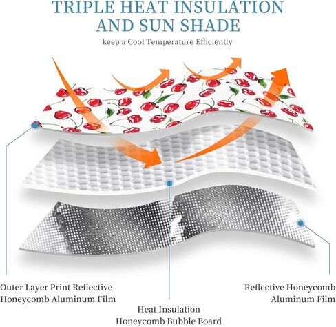 Front Window Car Sun Shade Windshield- White Cherry Foldable Cute Funny Sunshade for Car Truck SUV-Blocks Uv Rays Visor Shield Cover Keep Your Vehicle Cool Medium in Saudi Arabia