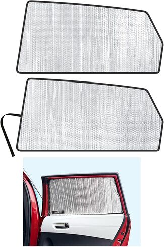 YelloPro Side Window Rear Seat 2nd Row Sunshade (Set of 2) Custom Fit for 2022 2023 2024 2025 2026 Toyota Corolla Cross SUV, L, LE, XLE, Hybrid, Sun Protection UV Reflector Insulated Accessories in Saudi Arabia