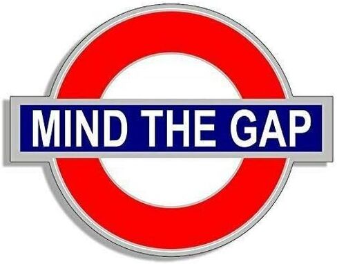 JR Studio 4x4 inch Tube Sign Shaped Mind The Gap Sticker (UK England Underground Logo) Vinyl Decal Sticker Car Waterproof Car Decal Bumper Sticker in Kuwait