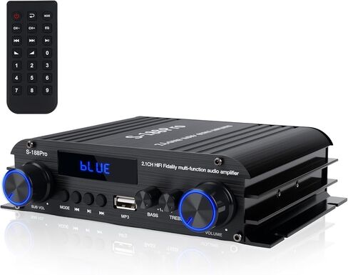 مضخم صوت هوم ستيريو 1000W ، Bluetooth 5.3 مكبر للصوت لاثنين من مكبرات الصوت 50W x2 من حوالي 8 بوصات ، بطاقة SD/USB/MIC ، 2.0 قناة HIFI للتلفزيون أو المنزل أو سيارتك (AK55) in Saudi Arabia