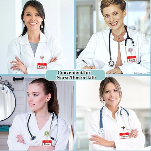 5Pcs Glitter Nurse Badge Reel Retractable Cute Nursing Student Bling Rhinestone Badge Holder Clip Gifts Crystal Animal Flower Goose Bee Butterfly Medical CNA RN ID Name Card Accessories in Kuwait