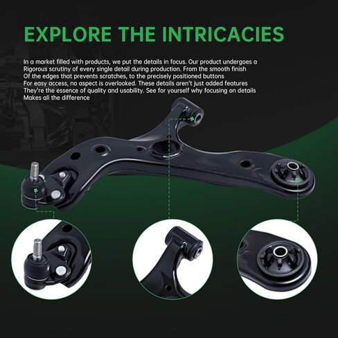 AUQDD 10Pc Front End Suspension Kit Fit For 10-15 To-yota Prius /11-17 Le-xus CT200h, 2 Lower Control Arm w/Ball Joint 2 Sway Bar Link 4 Outer Inner Tie Rod End (# K622202 K750043 543-705 ES800841) in Saudi Arabia