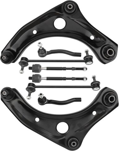 8Pcs Front Suspension Kit for Nissan Versa Versa Note Micra 2012-2019 Lower Control Arms w/Ball Joints Inner & Outer Tie Rods Sway Bar Links in Saudi Arabia