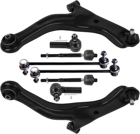 8pcs Suspension Kit Front Lower Control Arm and Ball Joint Outer Inner Tie Rod End Sway Bar Link Fit 2010-2012 for Ford for Escape 2010-2011 for Mazda for Tribute 2010-2011 for Mercury for Mariner in Kuwait