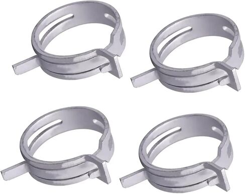 4 قطعة طقم مشابك خرطوم المبرد العلوي والسفلي لسيارة Honda Accord Civic CRV Fit Odyssey استبدال 19511-PH7-003 19511PH7003 فضي in Kuwait