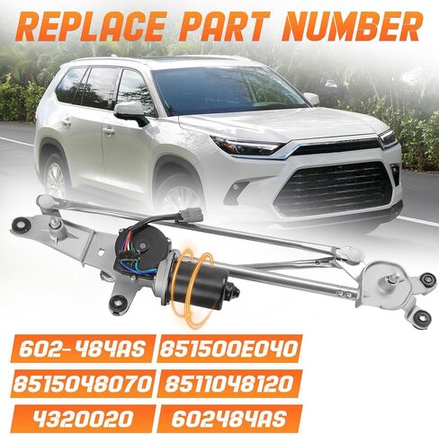 602-484AS Front Windshield Wiper Motor and Linkage Assembly Compatible with Toyota Highlander 2008-2010# 851500E040, 8515048070, 8511048120, 4320020 in Saudi Arabia
