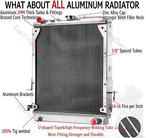 3 Row Aluminum Radiator For 1994-2004 Isuzu NPR 3.9L 4.8L 5.7L 6.0L V8 Radiators Radiador 1995 1996 1997 1998 1999 2000 2001 2002 2003 94 95 96 97 98 99 00 01 02 03 04 in Kuwait