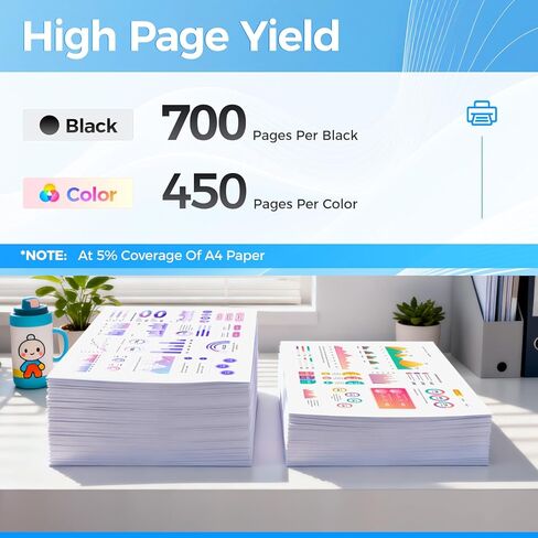 خراطيش حبر 67XL أسود/ثلاثي الألوان 2-حزمة بديلة لـ HP 67 67XL Ink Works لـ HP DeskJet 2827e 2700 2700e 2755e 2855e 2800e 4100e 4155e 4200e 4155e 4227e 4255e Envy 6000 طابعة 6055e 6400 6455e in Kuwait