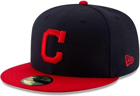 New Era Men's Cleveland Indians 59Fifty Home Navy Authentic Hat 70458576 (7 in Saudi Arabia
