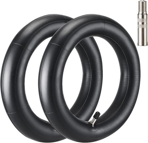 Aibiku 10x2.125 أنابيب داخلية سميكة ، إطار قابلة للنفخ لـ NINEBOT F30 F20 F25 F40 SCOURER ، للحصول على 10 بوصات إطار احتياطي متضخم - مع امتداد صمام (زوج) in Kuwait