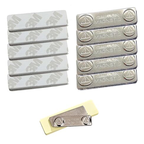 10 Pack Name Tag Magnets Magnetic Name Badge Holders with 3M Adhesive Backing & 2 Neodymium Magnetic Name Tags for Uniforms Shirts Accessories in Kuwait