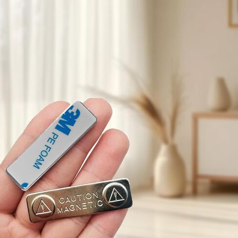 10 Pack Name Tag Magnets Magnetic Name Badge Holders with 3M Adhesive Backing & 2 Neodymium Magnetic Name Tags for Uniforms Shirts Accessories in Kuwait