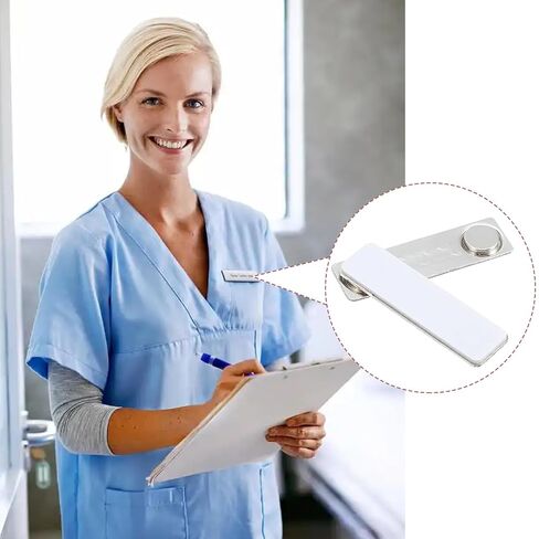 10 Pack Name Tag Magnets Magnetic Name Badge Holders with 3M Adhesive Backing & 2 Neodymium Magnetic Name Tags for Uniforms Shirts Accessories in Kuwait