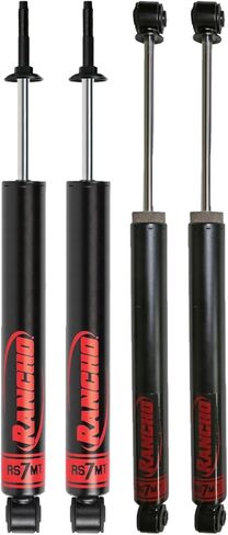 Set of Rancho RS7MT Front & Rear Shocks fits 2014 2023 Ram 3500 4WD with RLS, 2.5" Front & 0" Rear Lift | Improves Handling & Performance | Includes TrendsAuto Decal in Saudi Arabia