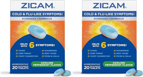 Zicam Cold & Flu-Like Symptoms with Echinacea and Sambucus, 20 Tablets in Saudi Arabia