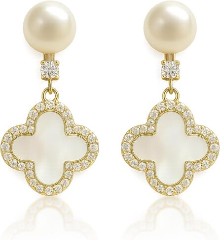 Pearl Earrings for Women，Dainty Small Freshwater Pearl Dangle Earrings Cute Earrings Wedding Jewelry Birthday Gifts for Women in Saudi Arabia