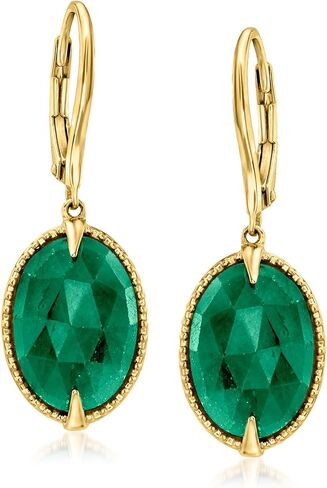 روس سيمونز 10.00 قيراط. t.w. أقراط الزمرد المتدلية من الذهب عيار 18 قيراطًا فوق الجنيه الاسترليني in Kuwait