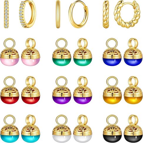 Dangle Hoop Earrings for Women 925 Silver and 14K Gold Plated Hypoallergenic Stud Earrings for Women Multicolor Crystal Drop Earring Set Lightweight Dangling Leverback Earrings Western Jewelry Gift for Women's ﻿ in Kuwait