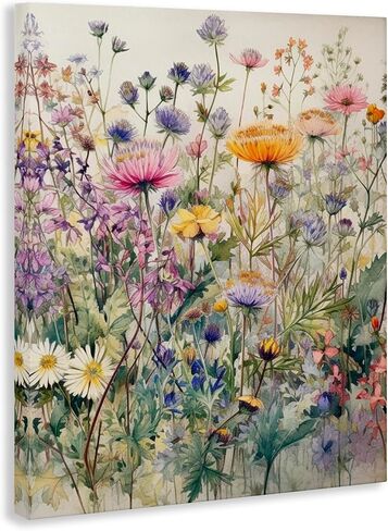 Stupell Industries Mixed Wild Flowers Canvas Wall Art Design by Ryley Gray, 24 x 30 in Kuwait
