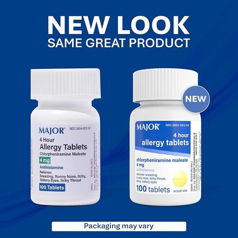 Major Pharmaceuticals Chlorpheniramine 4 mg Tablets, 100 Count in Kuwait