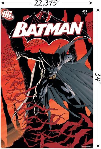 ملصق حائط بغطاء الخفافيش من DC Comics باتمان، مقاس 34 بوصة × 22.4 عرض، إصدار غير مؤطر in Saudi Arabia