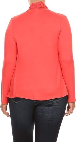 Women's Plus Size Long Sleeves Loose Fit Waist Length Solid Cardigan Made in USA XL-3XL in Saudi Arabia