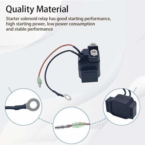 Starter Solenoid Relay 12V 2 Terminals Compatible with Tohatsu & Nissan Outboard Engine 8HP 9.8HP 15HP 18HP 25HP 30HP 40HP Starter Relay Solenoid Replacement for 3H8-76040-0 3H8760400M in Kuwait