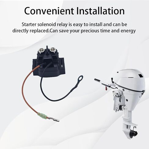 Starter Solenoid Relay 12V 2 Terminals Compatible with Tohatsu & Nissan Outboard Engine 8HP 9.8HP 15HP 18HP 25HP 30HP 40HP Starter Relay Solenoid Replacement for 3H8-76040-0 3H8760400M in Kuwait