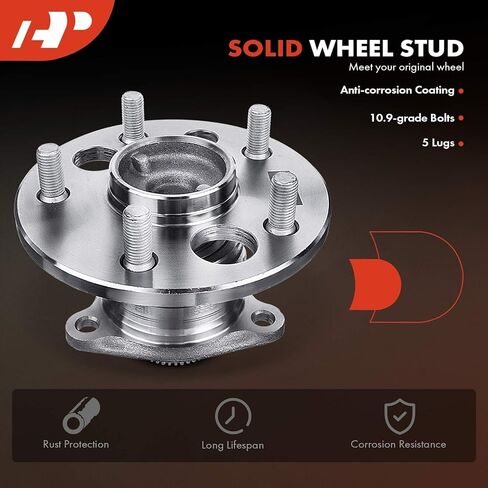 A-Premium Rear Wheel Bearing and Hub Assembly with ABS Ring & 5-Lug Compatible with Lexus ES300 1992-2001, RX300 1999-2003, Toyota Avalon 1995-1999, Camry 1987-2001, Solara 1999 in Saudi Arabia