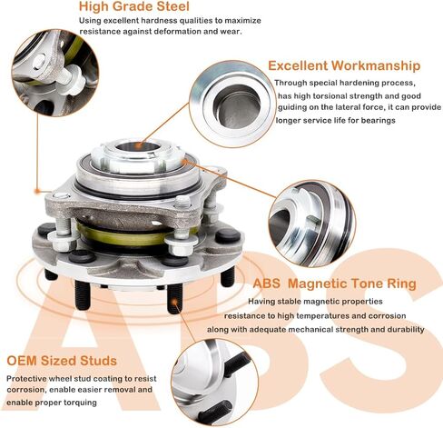 950-004 Front Wheel Hub Bearing Assembly Compatible with Toyota 4Runner 2003-2019, FJ Cruiser 2007-2009, Tacoma TRD Sport Prerunner SR5 2WD 2005-2019 in Saudi Arabia