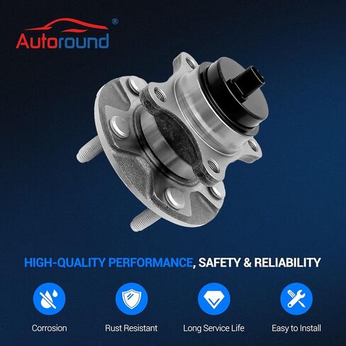 Autoround 513285 محمل العجلات الأمامية اليمنى ومجموعة المحور مناسبة لكزس - 2006 GS300، 07-11 GS350، 06-07 GS430، 07-11 GS450h، 08-11 GS460، 06-15 IS250، 06-15 IS350، 5 العروات مع ABS in Saudi Arabia