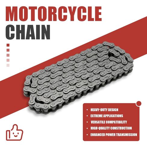 سلسلة دراجة نارية 428H 122 وصلة مع رابط رئيسي 428 سلسلة شديدة التحمل لدراجة نارية 125 200 سي سي دراجة نارية صغيرة دراجة ترابية جو كارت تاو تاو كولستر باجا كازوما ATV in Kuwait