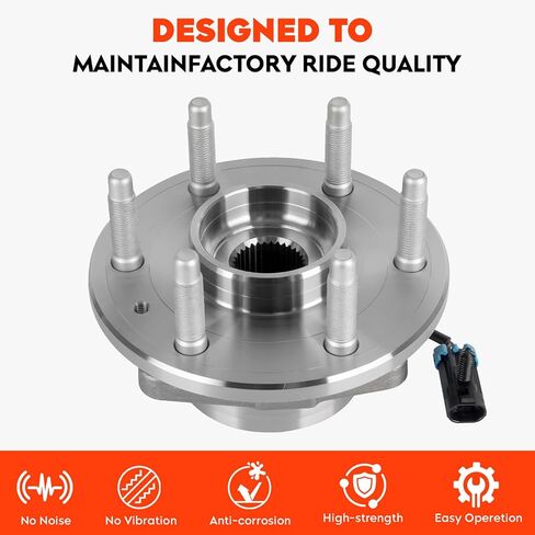 مجموعة محمل محور العجلة الأمامية 4WD/AWD لسيارة تشيفي سيلفرادو أفالانش 1500 إكسبريس، تاهو سوبربان، لسيارة جي إم سي سييرا لكاديلاك إسكاليد 99-07 6 ​​العروة ث/ABS يستبدل 515036 قطعة واحدة in Kuwait