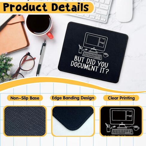 هدايا لوحة ماوس مضحكة للعمل - ولكن هل قمت بتوثيقها - لوحة ماوس غير قابلة للانزلاق مع حافة مخيطة - حصيرة ماوس مستطيلة لديكور المكتب - هدايا فكاهية للمكتب للموظفين وزملاء العمل والرئيس والصديق in Kuwait