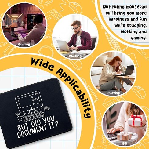 هدايا لوحة ماوس مضحكة للعمل - ولكن هل قمت بتوثيقها - لوحة ماوس غير قابلة للانزلاق مع حافة مخيطة - حصيرة ماوس مستطيلة لديكور المكتب - هدايا فكاهية للمكتب للموظفين وزملاء العمل والرئيس والصديق in Kuwait