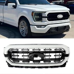 شواية المصد الأمامي باللون الرمادي أفالانش متوافقة مع 2021-2023 Ford F-150 F150 XLT Style Pickup DR Front Upper Grill لاستبدال ML3Z8200AA in Kuwait