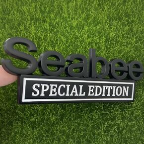 2 Pack Seabee Edition Car Emblem, 3D Raised Metal Car Decals Exterior Truck Stickers Chrome Badge with Strong Adhesive for Car Truck Auto (Black/Red) in Saudi Arabia