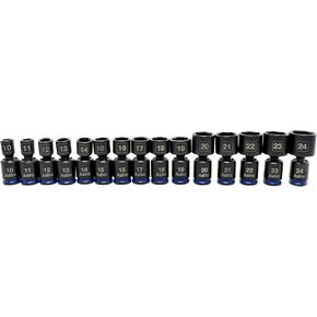 Astro Tools 78315 3/8" Drive 10-24mm Pinless Universal Impact Sockets - No Skips - 15 Piece in Kuwait