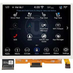 7 "استبدال شاشة UCONNECT ، شاشة تعمل باللمس نظام الملاحة LCD LCD لعام 2017 2018 2019 2020 شاشة راديو Jeep Compass ، استبدال OEM جديد TDO-WXGA0700K00033-V2 TDO-WXGA0700K00057-V1 in Kuwait