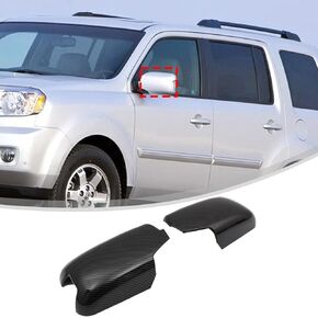 غطاء غطاء مرآة الرؤية الخلفية لجانب الباب متوافق مع Honda Pilot 2009 2010 2011 2012 2013 2014 2015، أغطية مرايا خارجية ABS ملحقات أغطية جانبية (أسود مطفي) in Kuwait