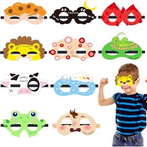 10 Pcs Passover Masks Decorations,Frogs Locust Plagues Theme Colorful Pesach Felt Face Masks Passover Party Favors Costume Accessories Seder Decoration in Kuwait